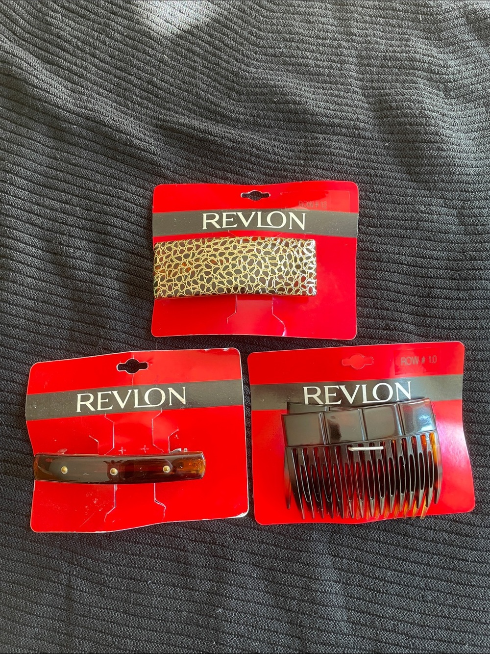 90s Vintage Revlon Dead-Stock Hair Accessory Trio
